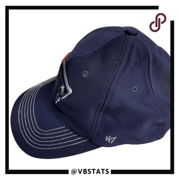 47 Brand Men's New England Patriots Stretch Fit Hat Navy Blue Size Large/XL - Picture 2 of 6